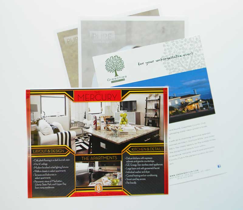color flyers printed by Rapid Press in Stamford CT